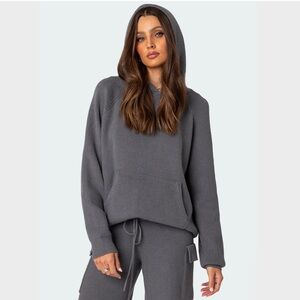 Edikted Wynter Oversized Knit Hooded Sweater